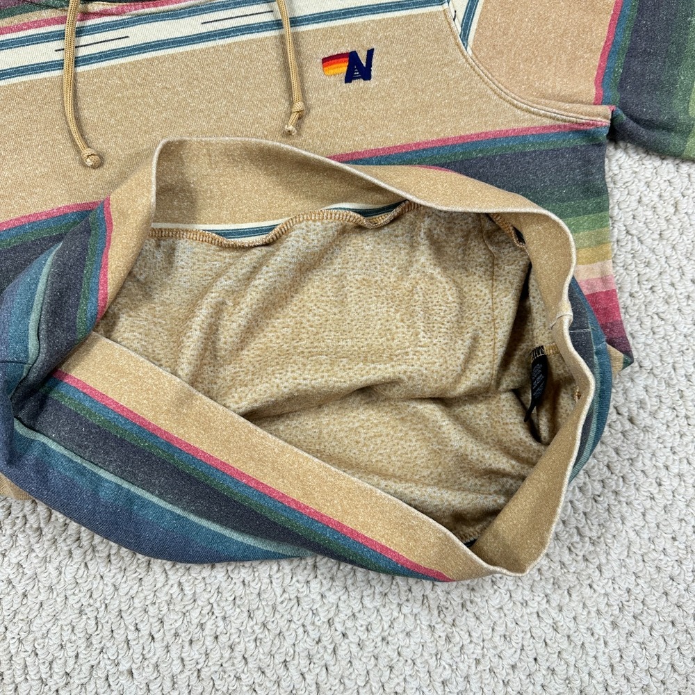 Aviator Nation Hoodie Unisex M Serape Ninja Stripe Aztec Pullover Sweatshirt USA - Picture 12 of 15
